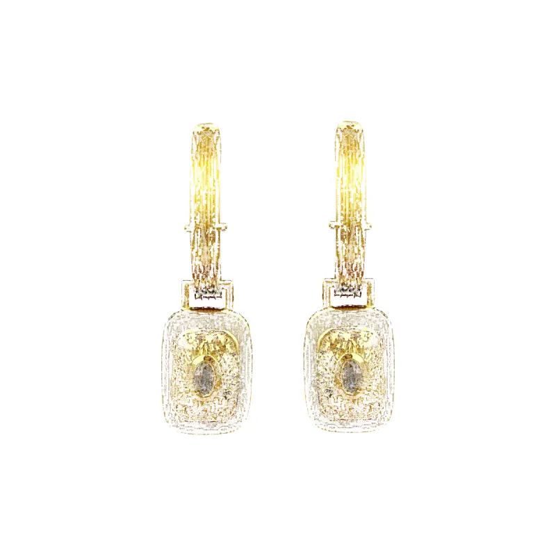 MARA Earrings | Crystal Quartz & Enamel sold by Mountain & Moon