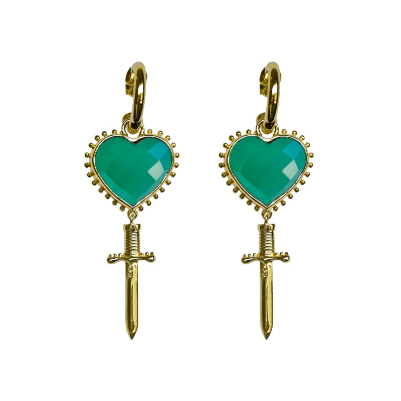 JULIET Earrings | Green Onyx sold by Mountain & Moon