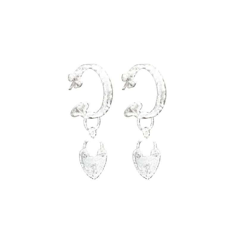 HEART Mini Hoops | Silver sold by Mountain & Moon