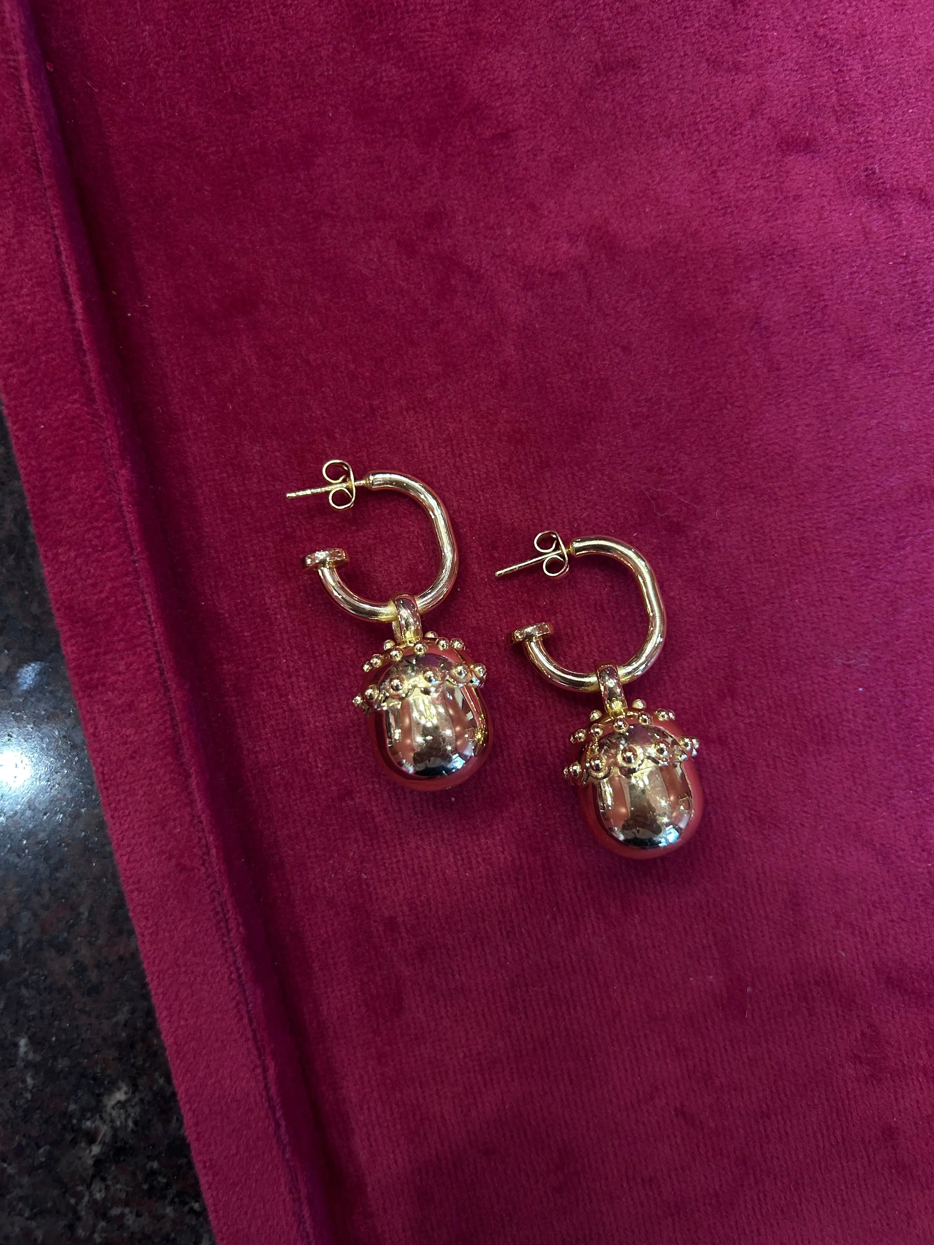 Warehouse Sale | Ball Earrings Gold sample sold by Mountain & Moon product image thumbnail 5