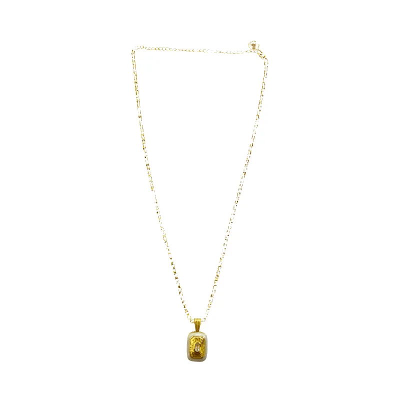EVA Necklace | Crystal Quartz & Pearl Enamel sold by Mountain & Moon