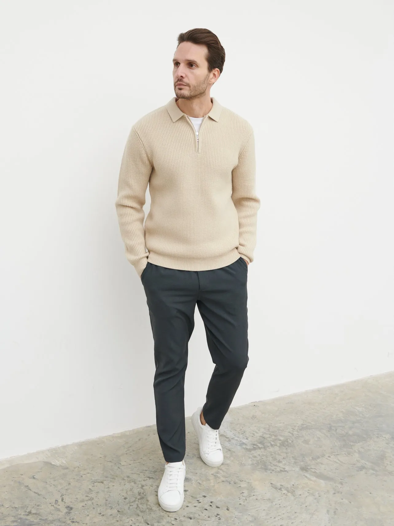 Timothe Drawstring Trouser - Charcoal sold by NOBL product image thumbnail 5