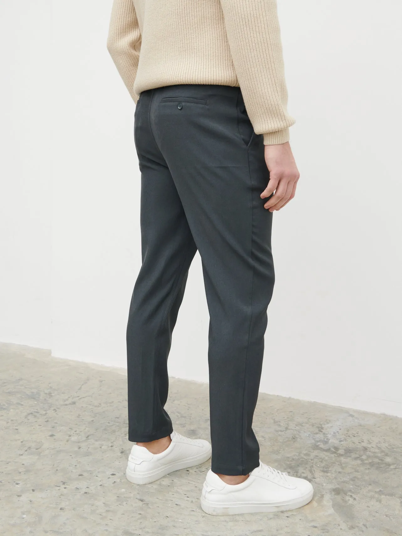 Timothe Drawstring Trouser - Charcoal sold by NOBL product image thumbnail 3