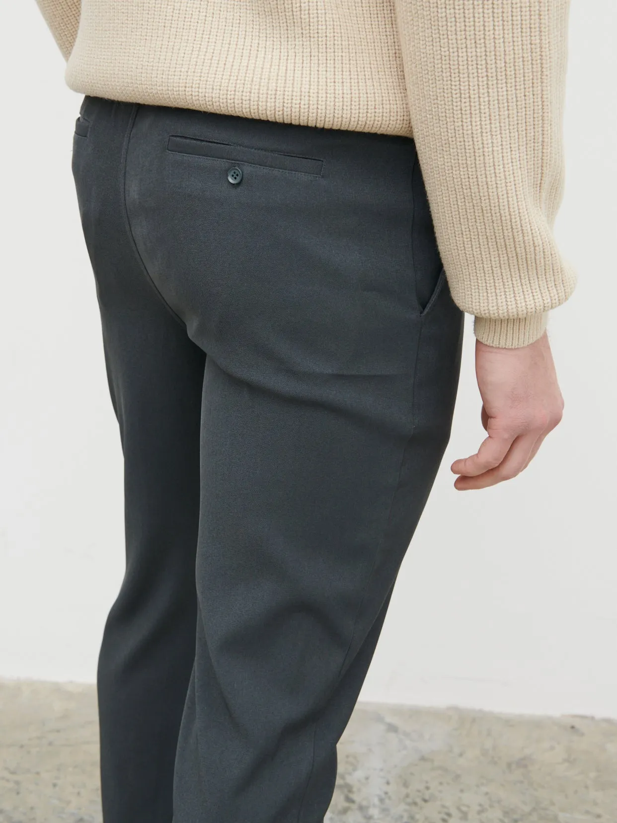 Timothe Drawstring Trouser - Charcoal sold by NOBL product image thumbnail 4
