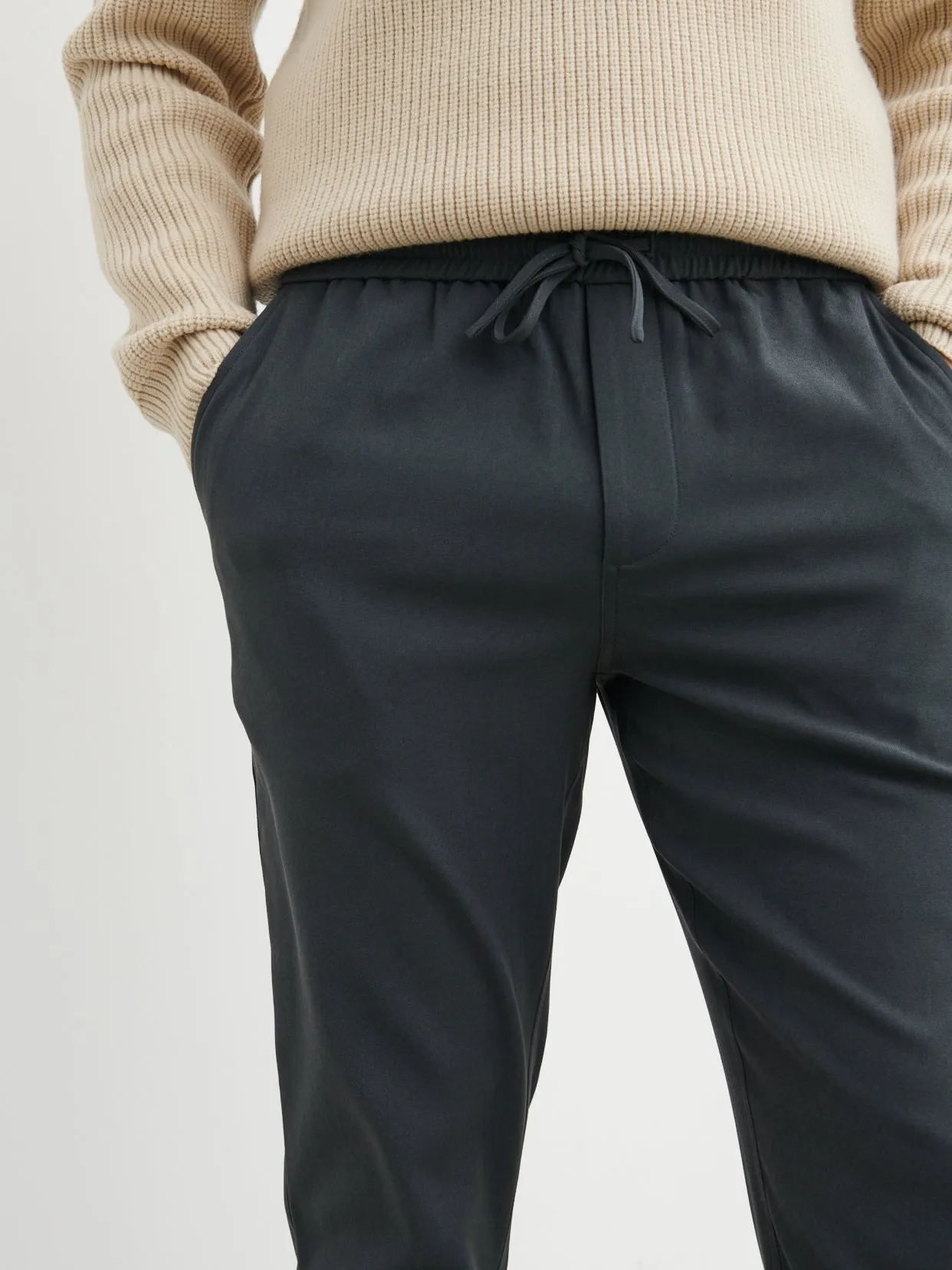 Timothe Drawstring Trouser - Charcoal sold by NOBL product image thumbnail 2