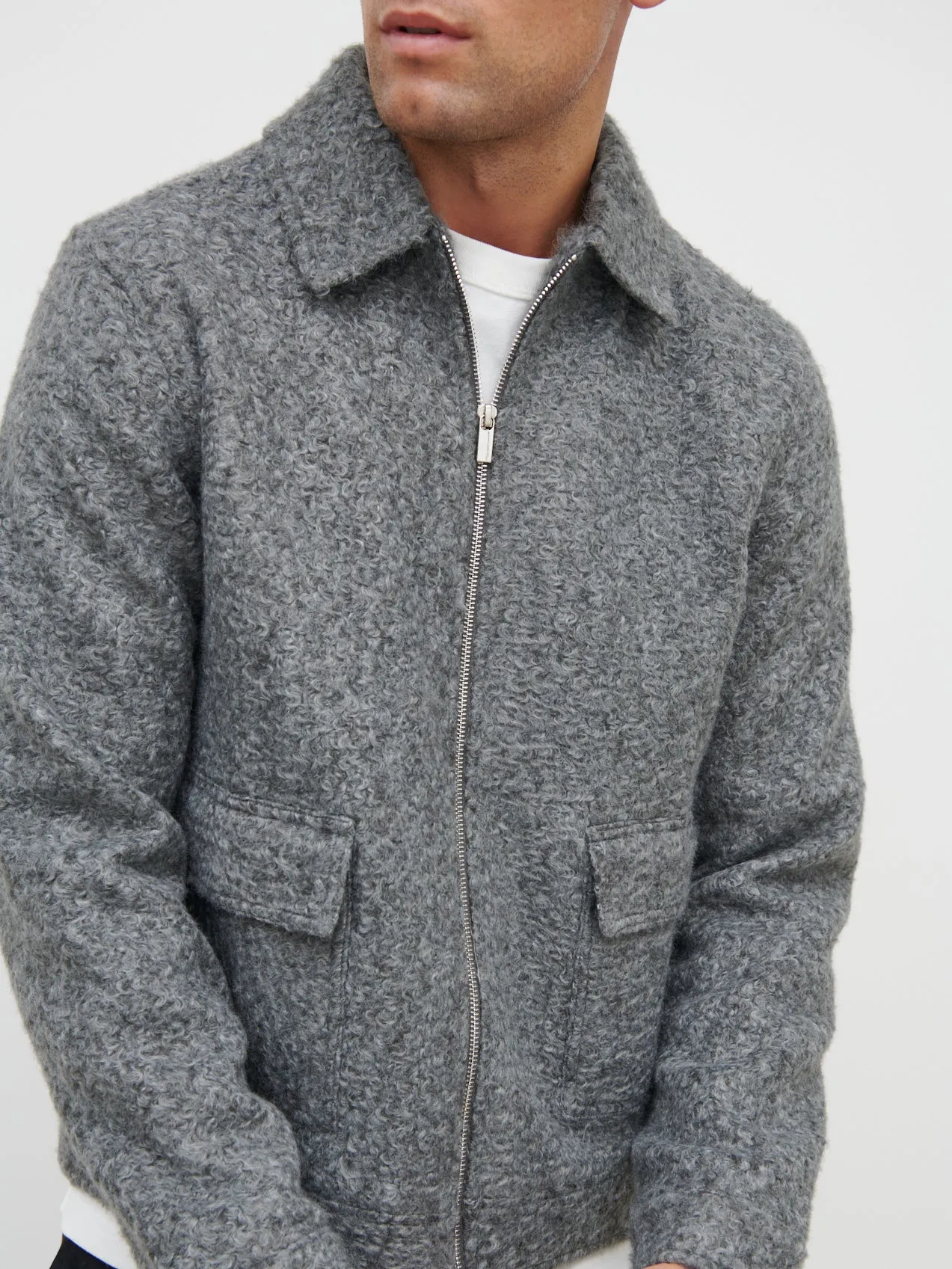 Lawrence Boucle Jacket - Charcoal sold by NOBL product image thumbnail 4