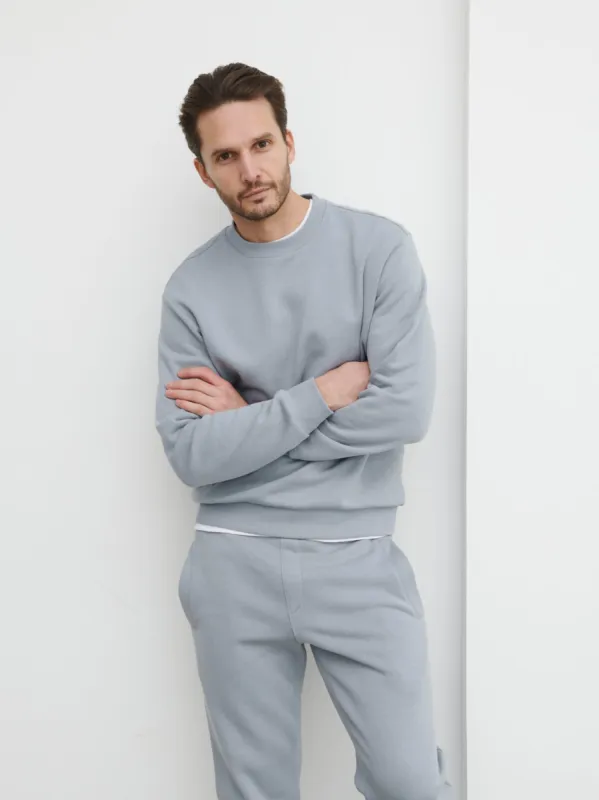 Joshua Cotton Sweatshirt - Grey Blue sold by NOBL