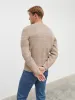 Dylan Crew Neck Knit Jumper - Mushroom Marl sold by NOBL