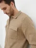 Brett Collared Knit Jacket - Beige Marl sold by NOBL