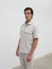 Hunter Short Sleeve Shirt - Stone sold by NOBL