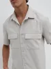 Hunter Short Sleeve Shirt - Stone sold by NOBL
