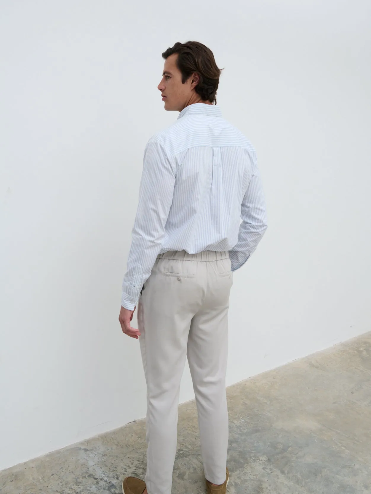 Oakley Stripe Long Sleeve Shirt - Blue and Cream Stripe sold by NOBL product image thumbnail 4