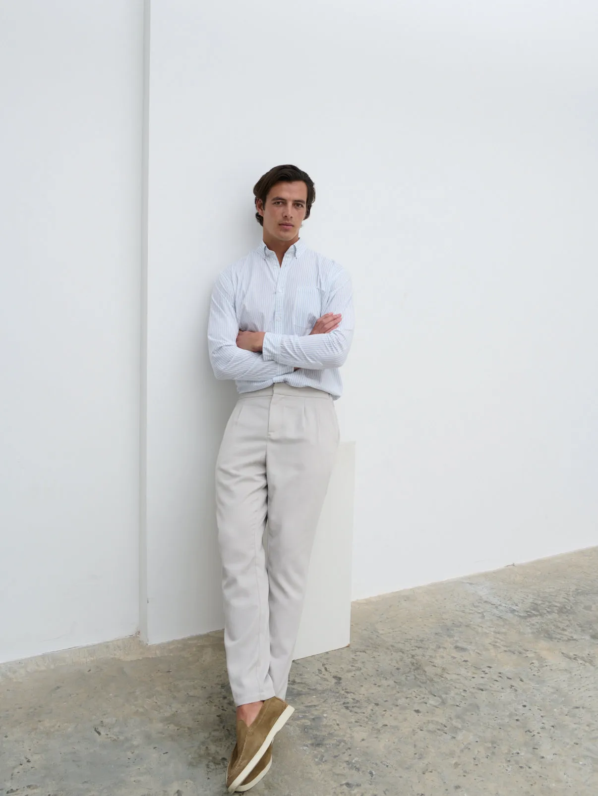 Oakley Stripe Long Sleeve Shirt - Blue and Cream Stripe sold by NOBL product image thumbnail 2