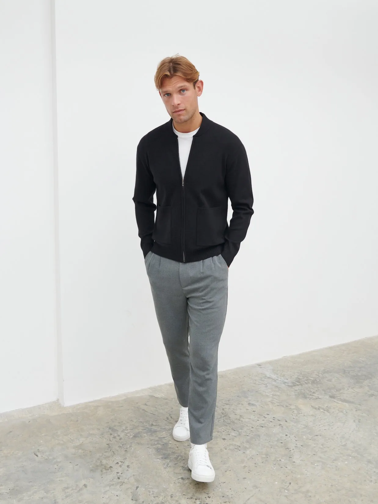 Arlo Knit Bomber Jacket - Black sold by NOBL product image thumbnail 2