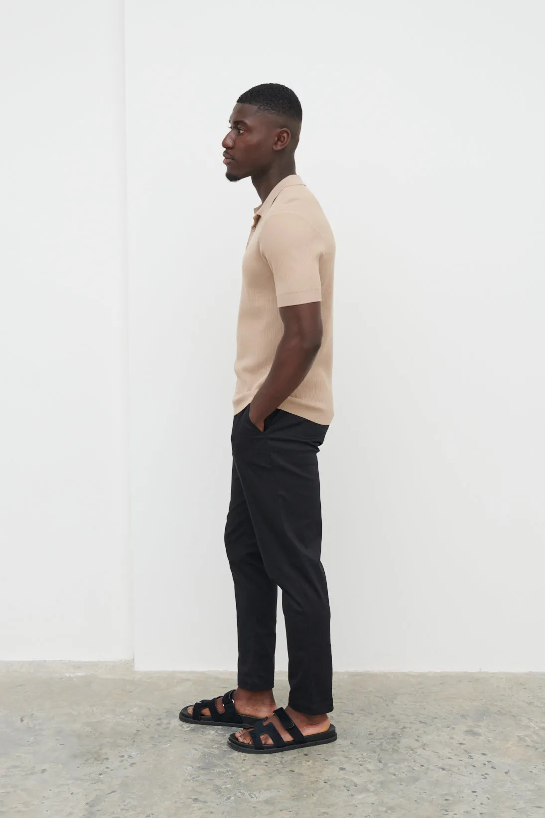 Harrison Knitted Polo - Taupe sold by NOBL product image thumbnail 4