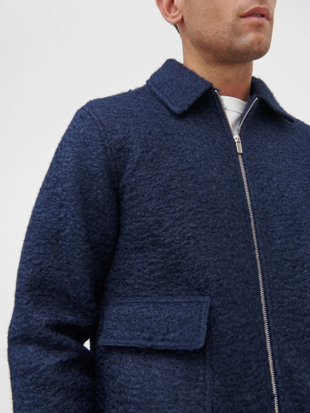 Lawrence Boucle Jacket - Navy sold by NOBL product image thumbnail 5
