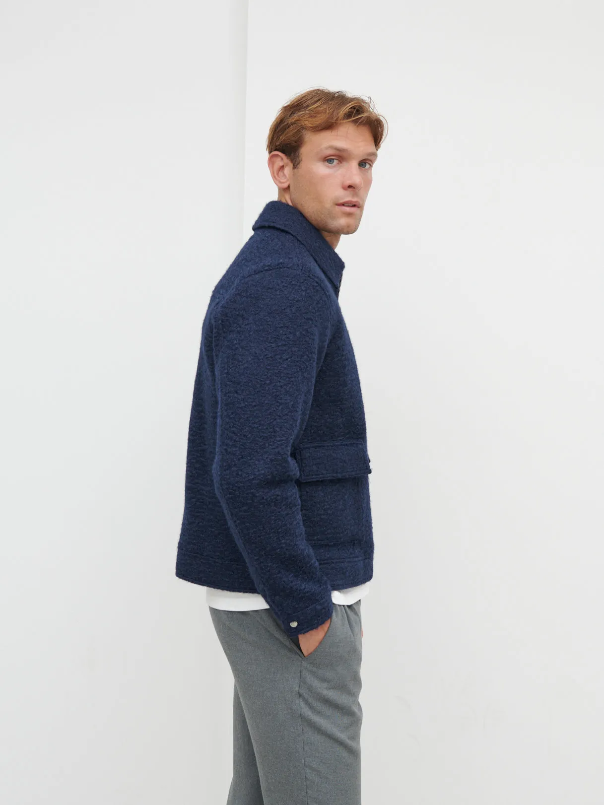 Lawrence Boucle Jacket - Navy sold by NOBL product image thumbnail 2