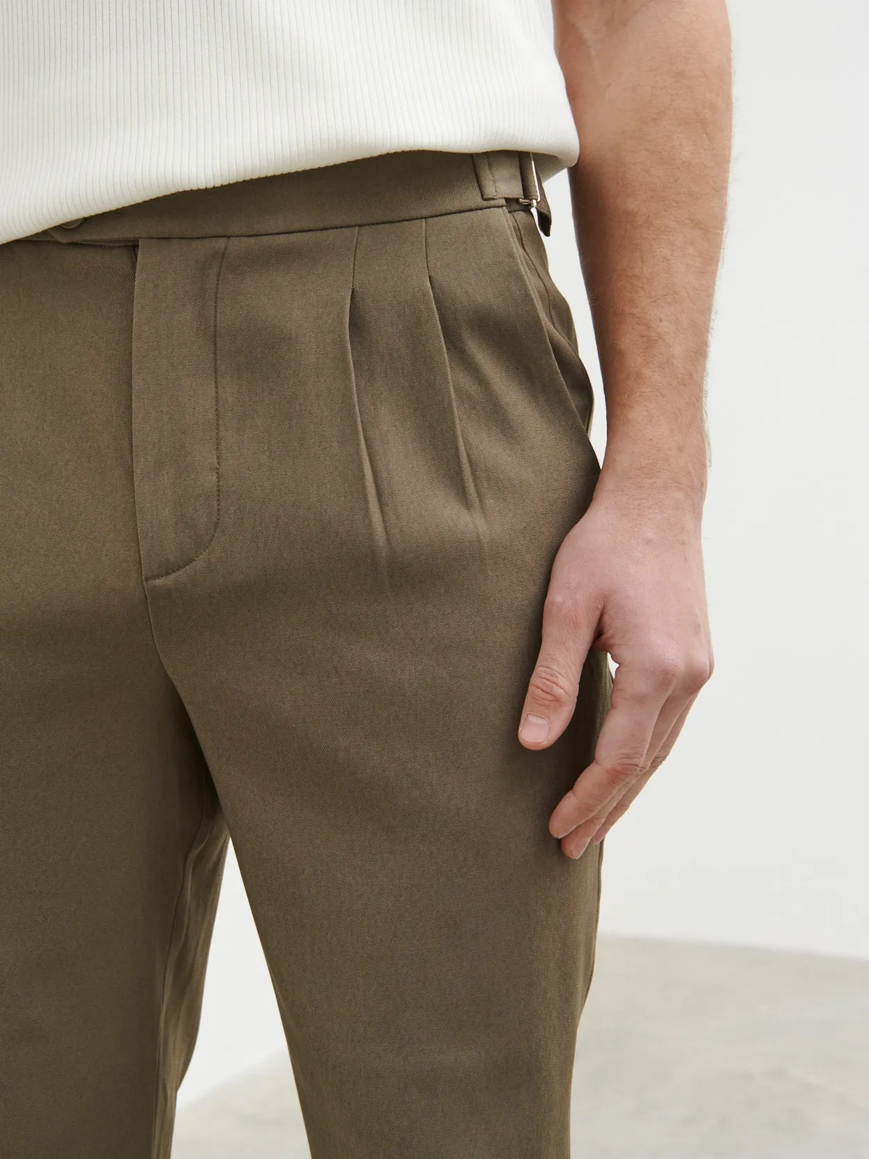 Henry Tailored Trouser - Dark Olive Grey sold by NOBL product image thumbnail 2