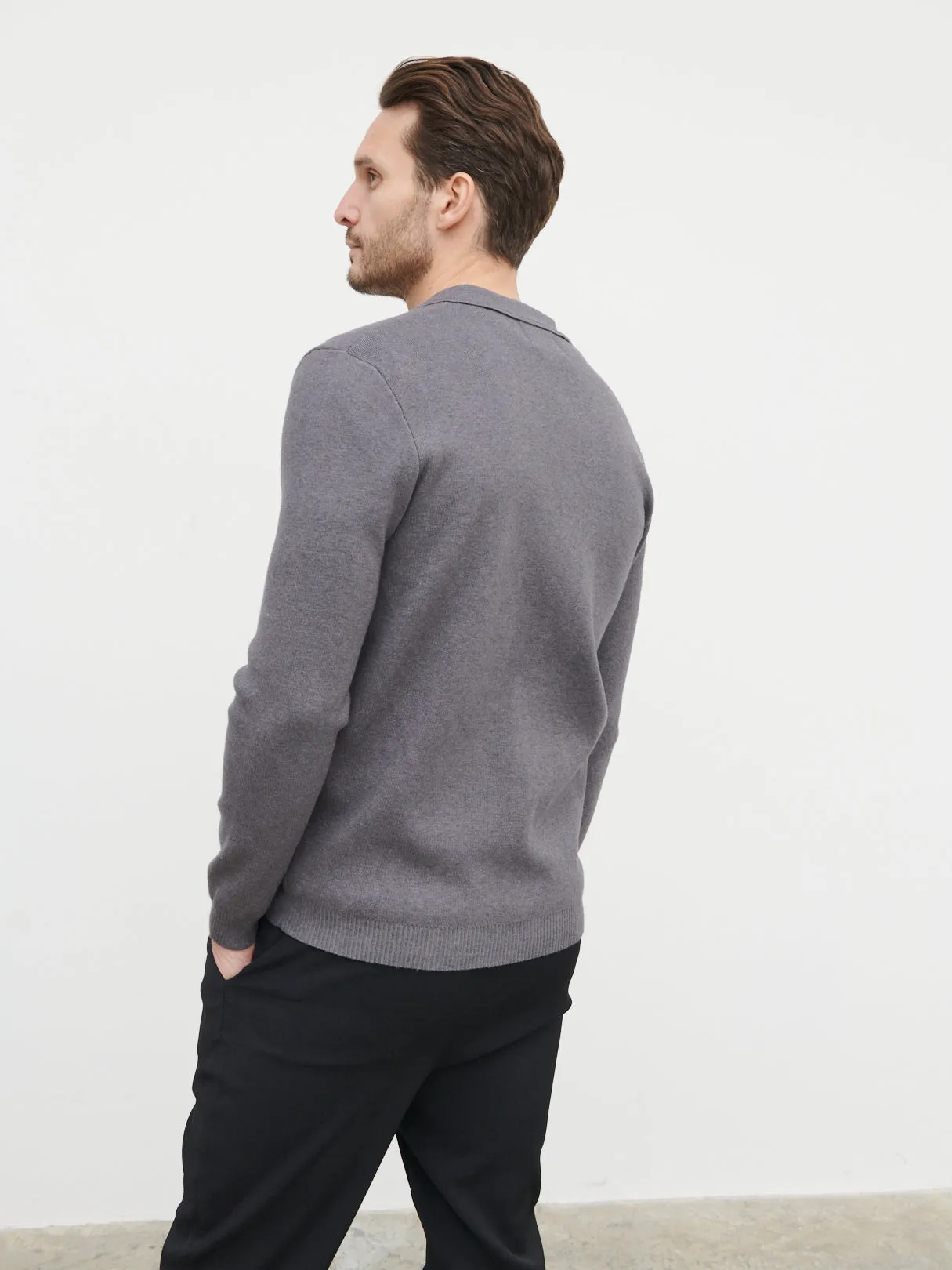 Koen Knitted Shirt - Charcoal sold by NOBL product image thumbnail 3