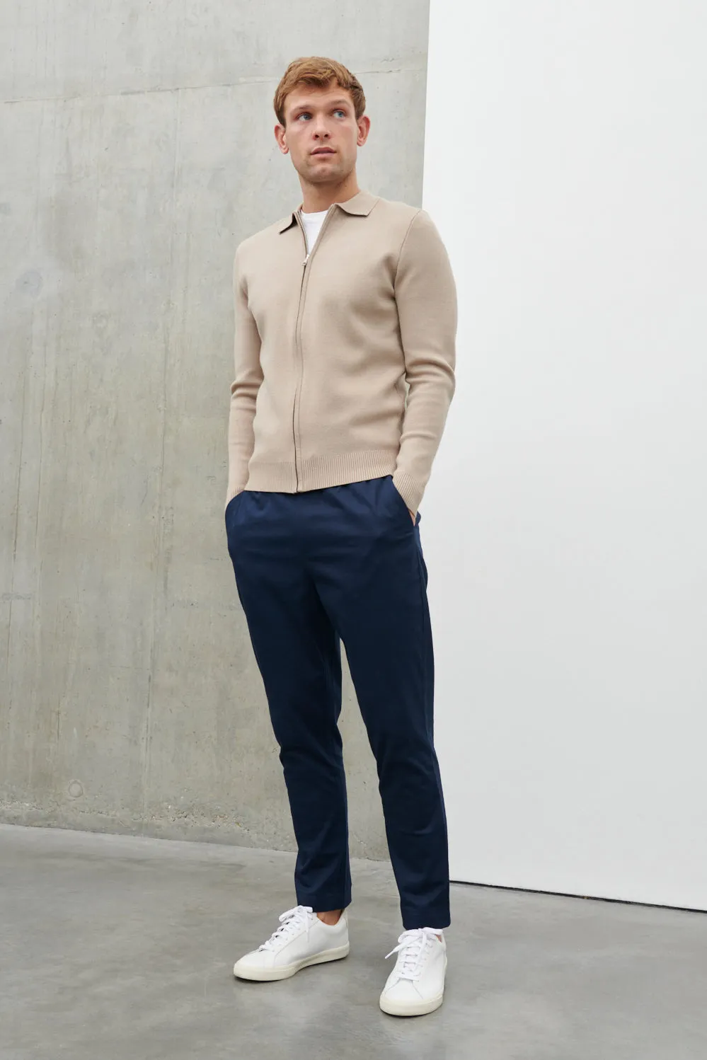 Otis Collared Knit Jacket - Oatmeal sold by NOBL product image thumbnail 2