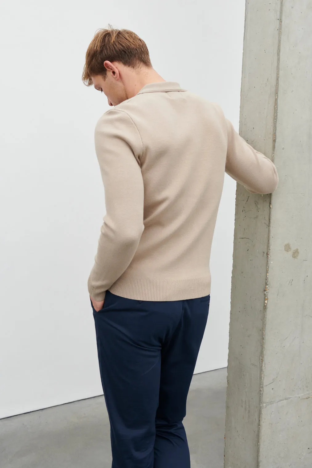 Otis Collared Knit Jacket - Oatmeal sold by NOBL product image thumbnail 5