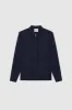 Otis Collared Knit Jacket - Navy sold by NOBL