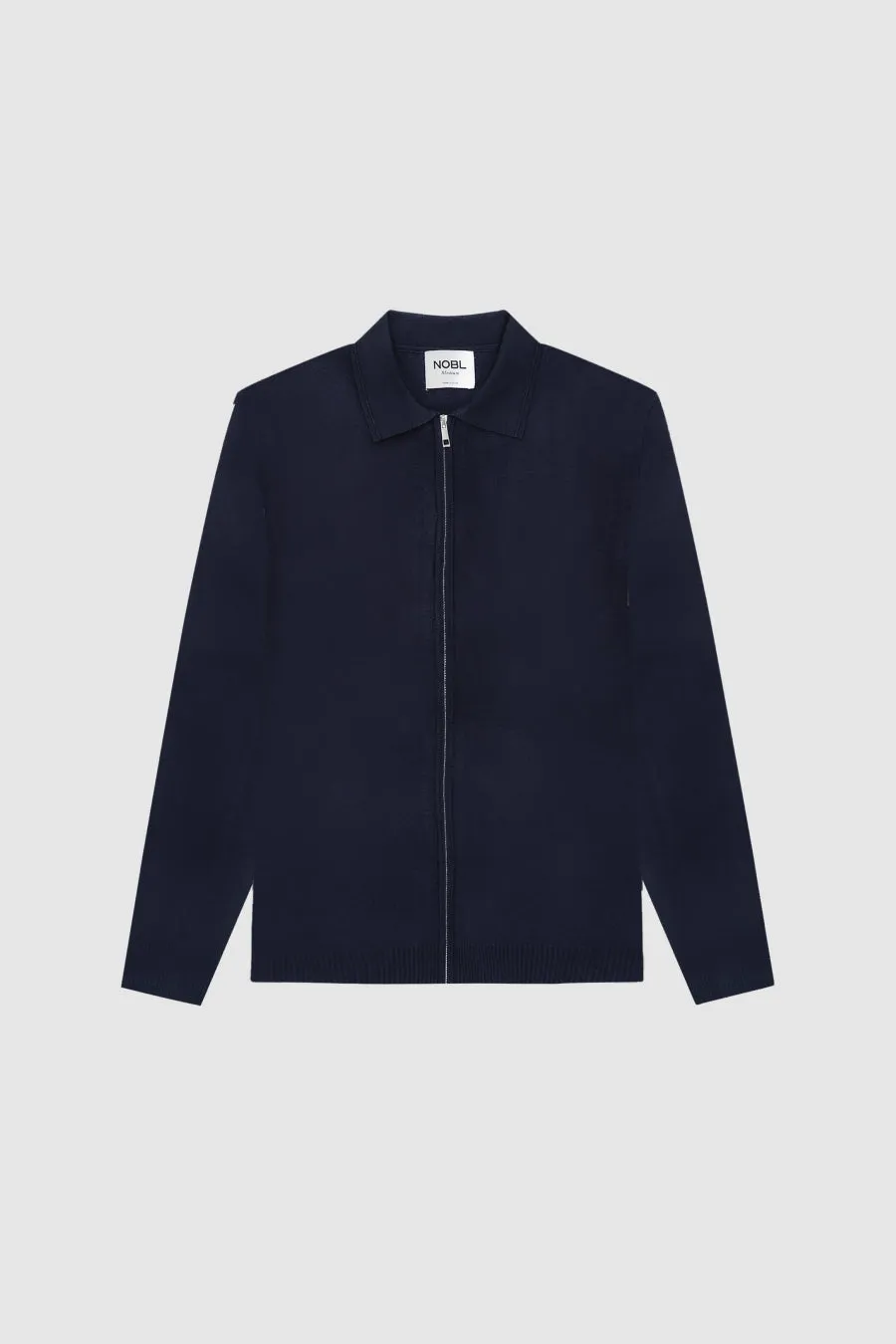 Otis Collared Knit Jacket - Navy sold by NOBL product image thumbnail 2