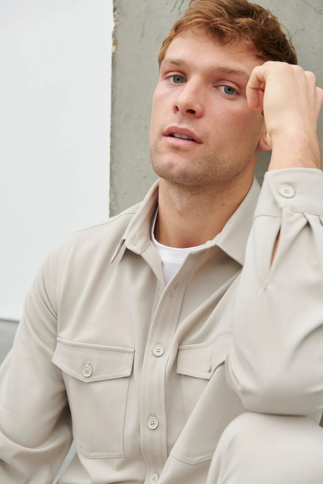 Benson Over Shirt - Stone sold by NOBL product image thumbnail 3