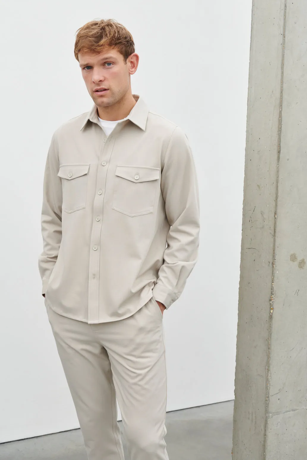 Benson Over Shirt - Stone sold by NOBL product image thumbnail 4