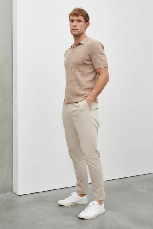 Oscar Tailored Trouser - Stone sold by NOBL