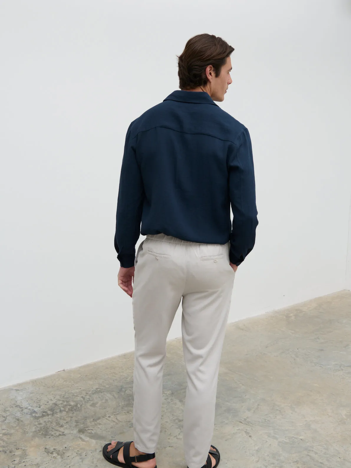 Milo Pocket Long Sleeve Shirt - Navy sold by NOBL product image thumbnail 4