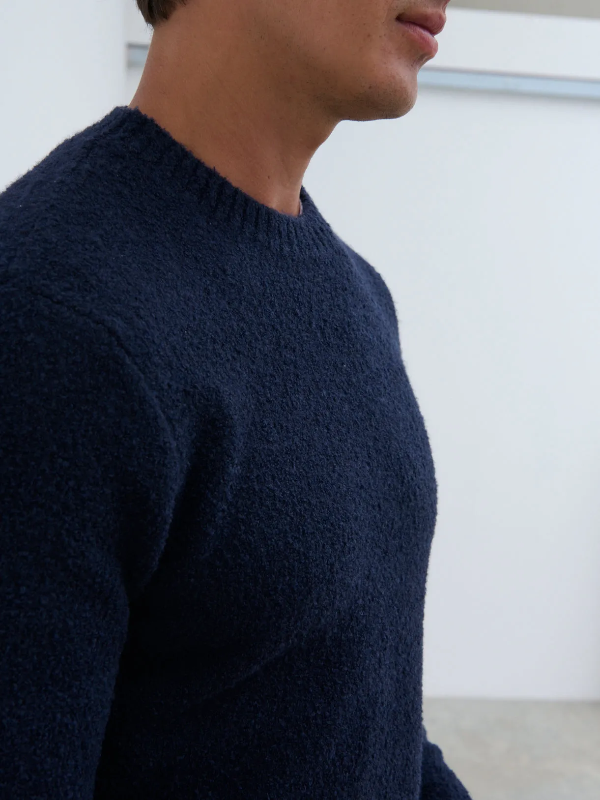 Cameron Crew Neck Jumper - Navy sold by NOBL product image thumbnail 3