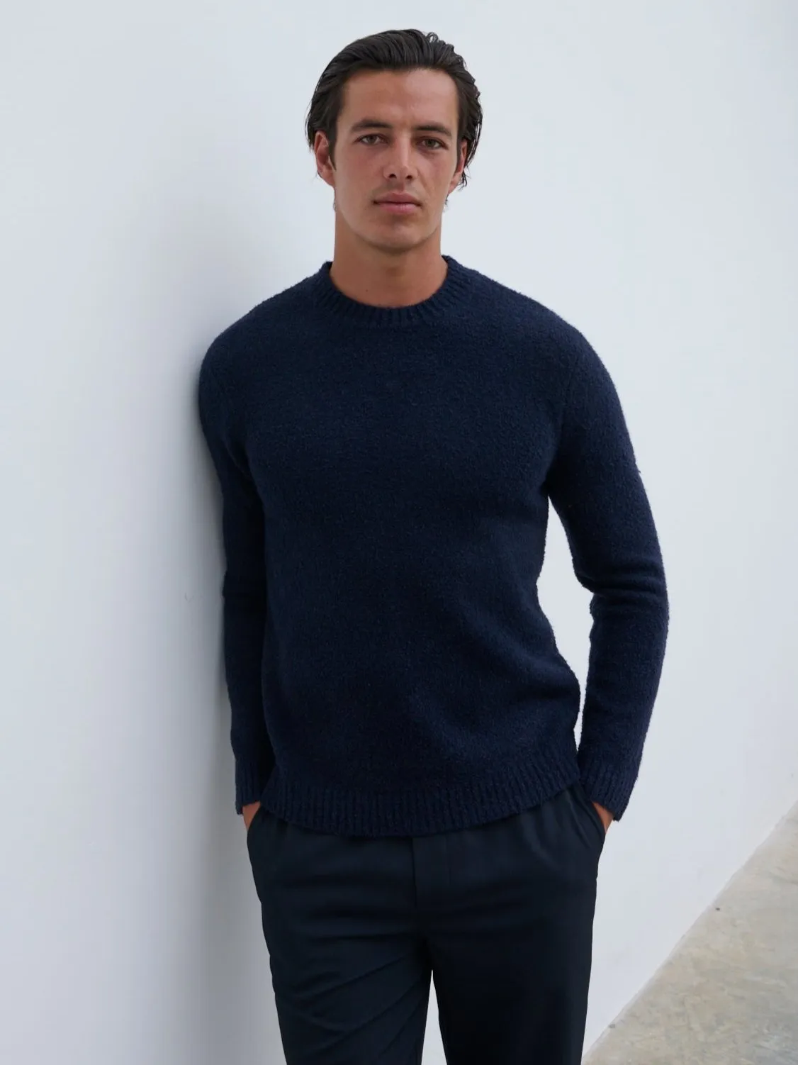 Cameron Crew Neck Jumper - Navy sold by NOBL product image thumbnail 2
