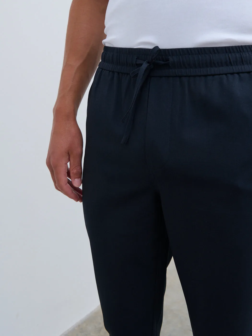 Hudson Drawstring Trousers - Navy sold by NOBL product image thumbnail 4