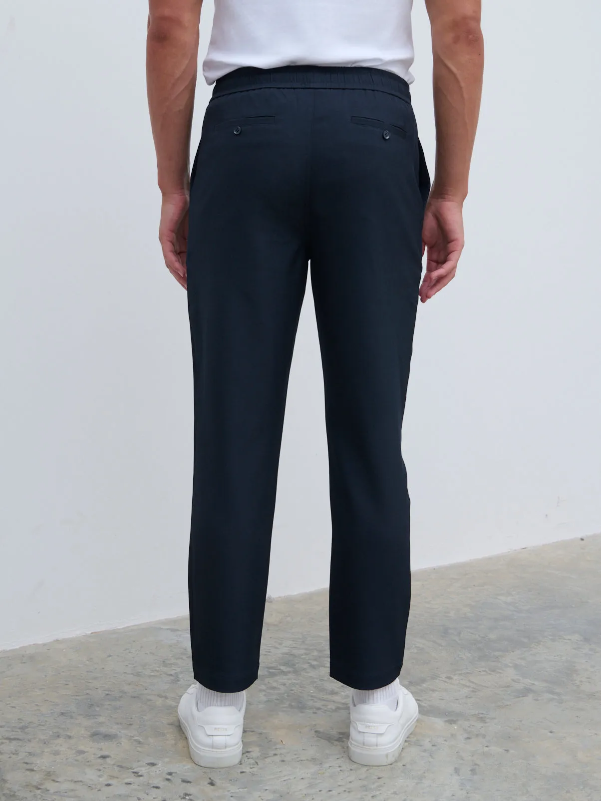 Hudson Drawstring Trousers - Navy sold by NOBL product image thumbnail 5