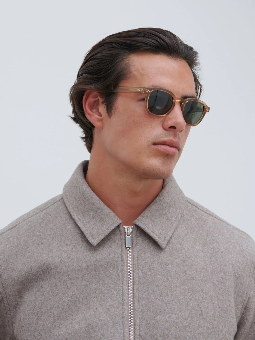 Stan Felted Zip Up Jacket - Beige Marl sold by NOBL product image thumbnail 3