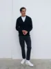 Louis Button Down Cardigan - Navy sold by NOBL
