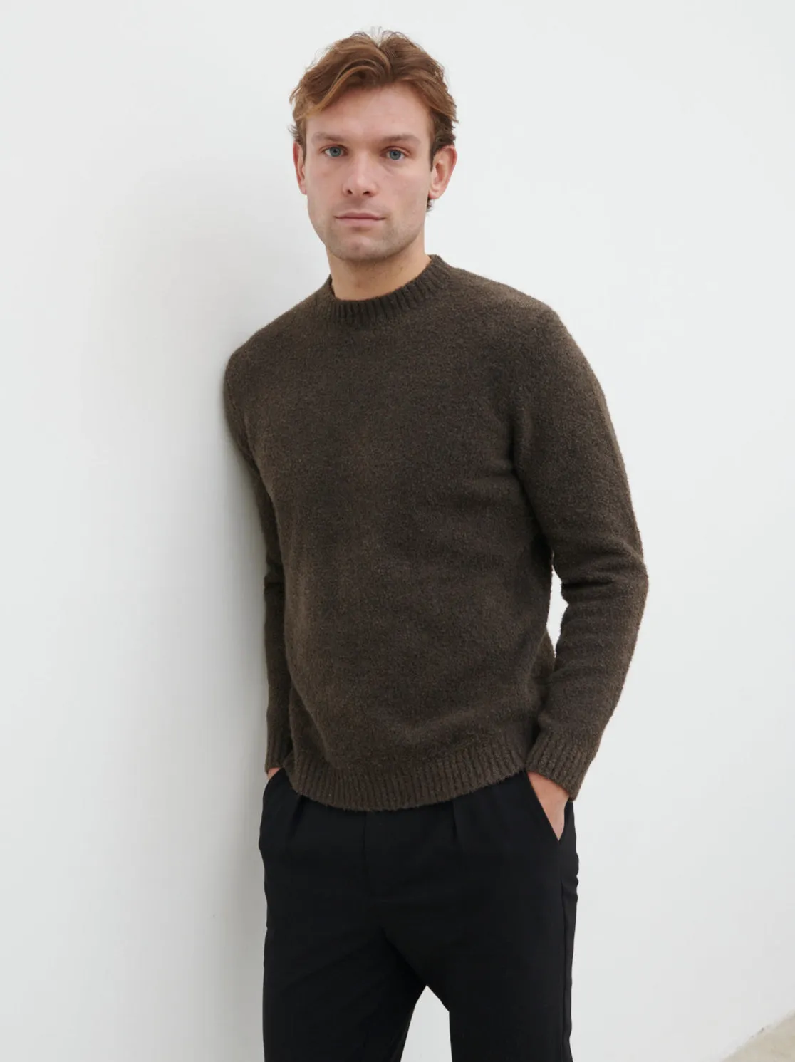 Cameron Crew Neck Jumper - Bark sold by NOBL product image thumbnail 3