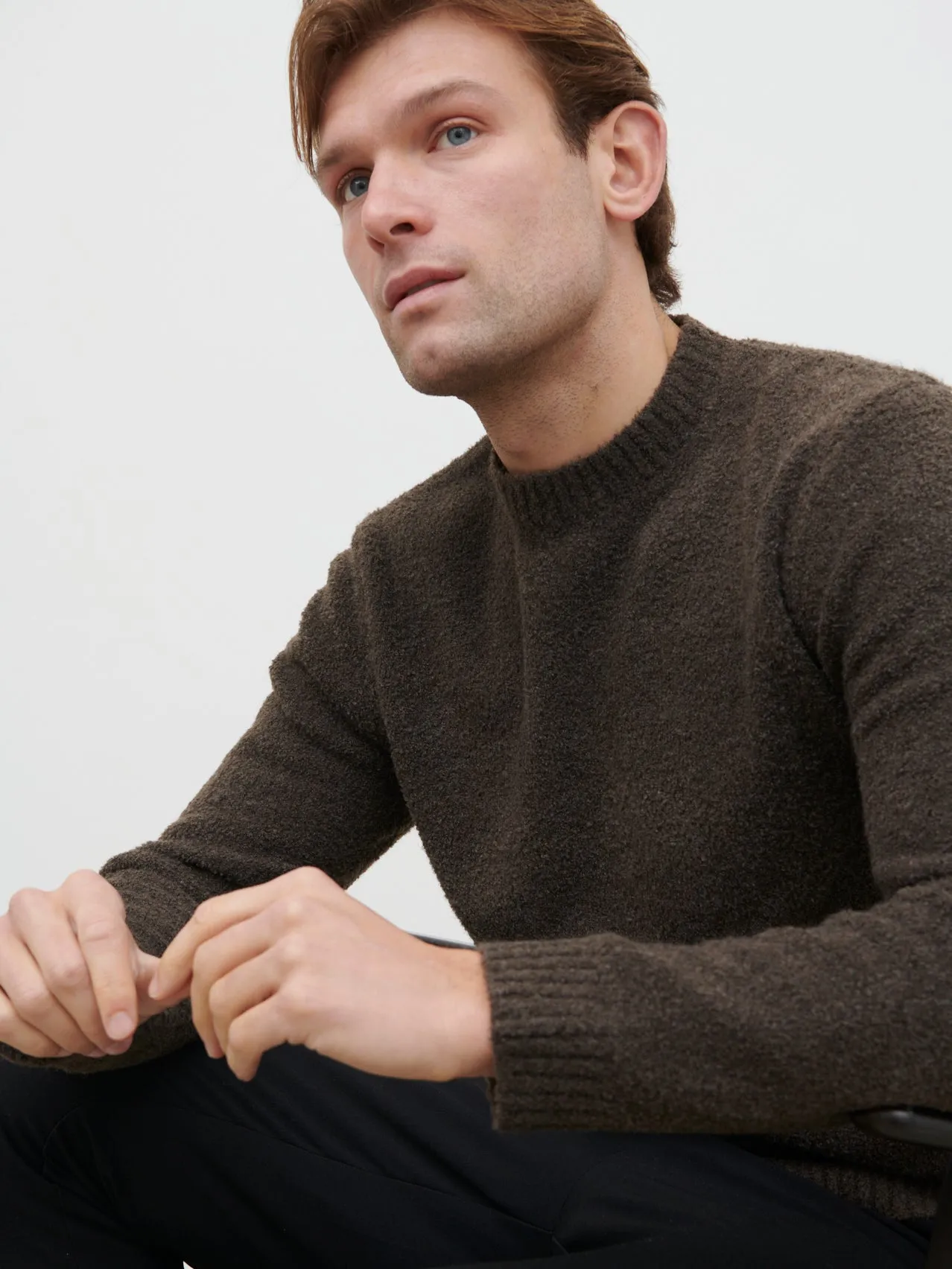 Cameron Crew Neck Jumper - Bark sold by NOBL product image thumbnail 4