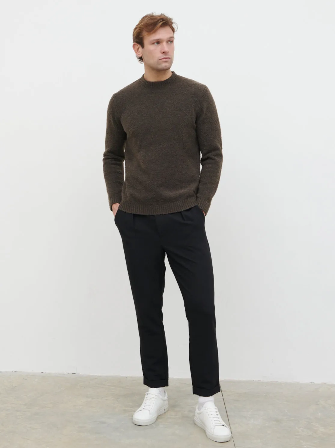 Cameron Crew Neck Jumper - Bark sold by NOBL product image thumbnail 2