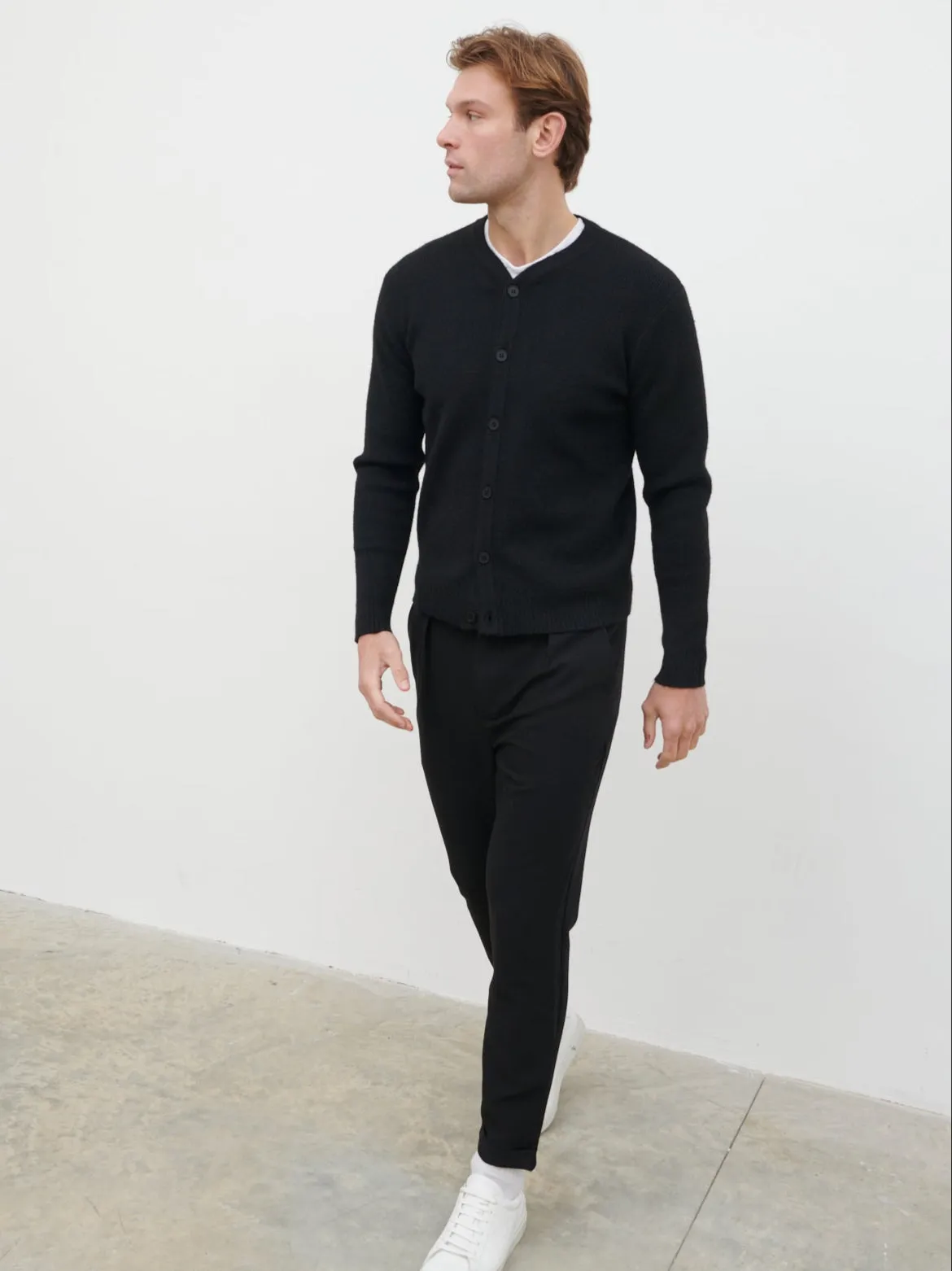 Alfie Collarless Knit Bomber - Black sold by NOBL product image thumbnail 4