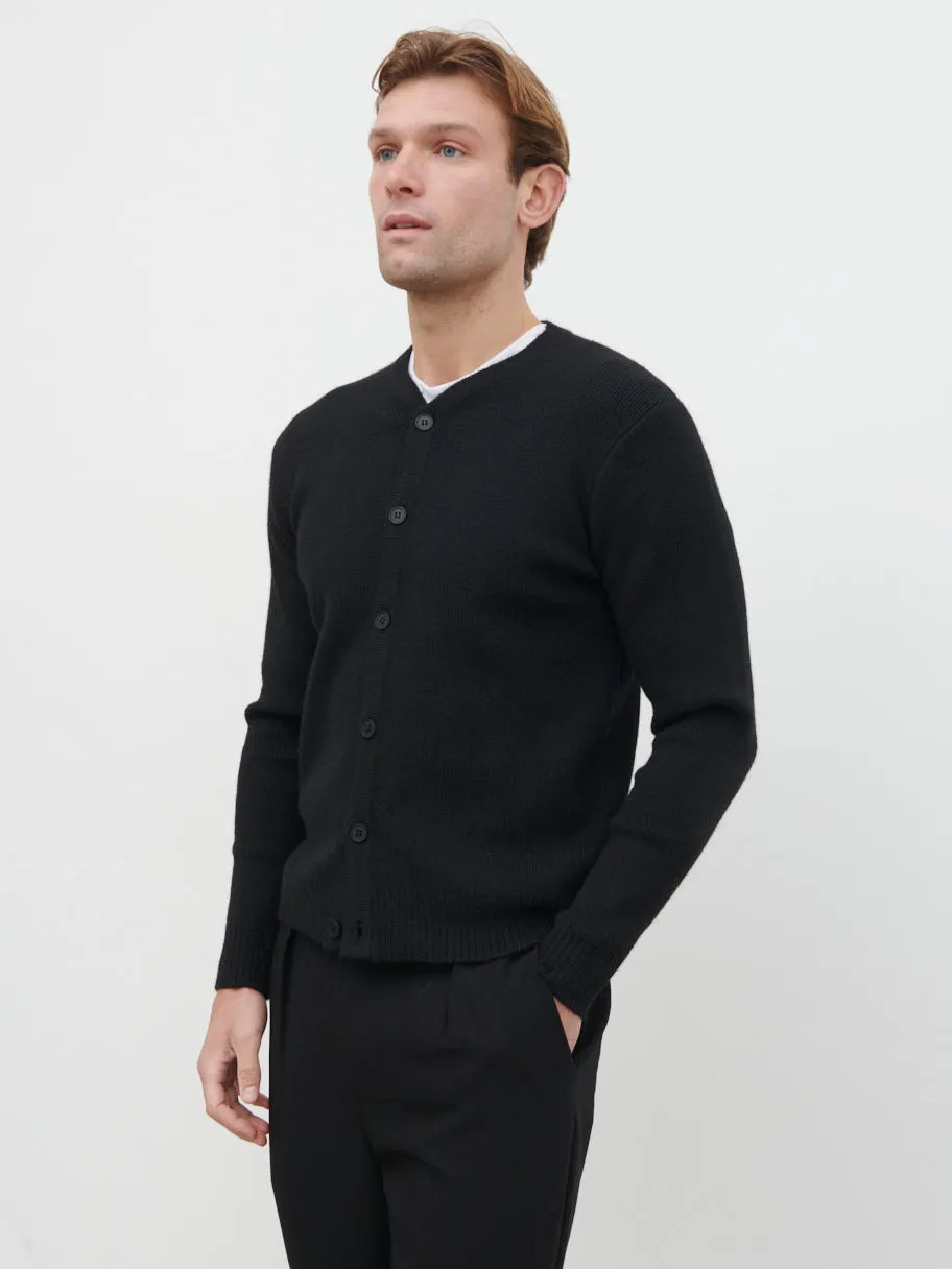 Alfie Collarless Knit Bomber - Black sold by NOBL product image thumbnail 3