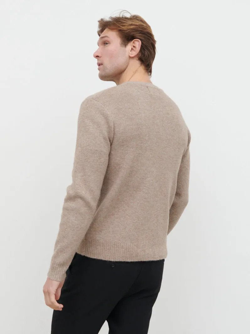 Alfie Collarless Knit Bomber - Beige sold by NOBL product image thumbnail 5