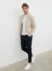 Cayden Funnel Neck Zip Knit Jacket - Stone sold by NOBL