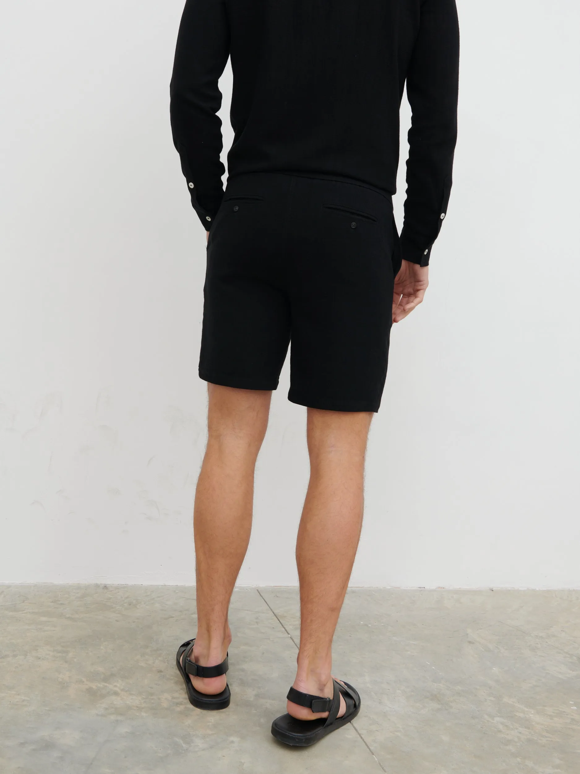 Rafe Linen Drawstring Shorts - Black sold by NOBL product image thumbnail 5