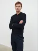 Tristan Openwork Knit Polo - Navy sold by NOBL
