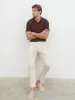 Mason Fine Tape Knit Polo - Chocolate Brown sold by NOBL