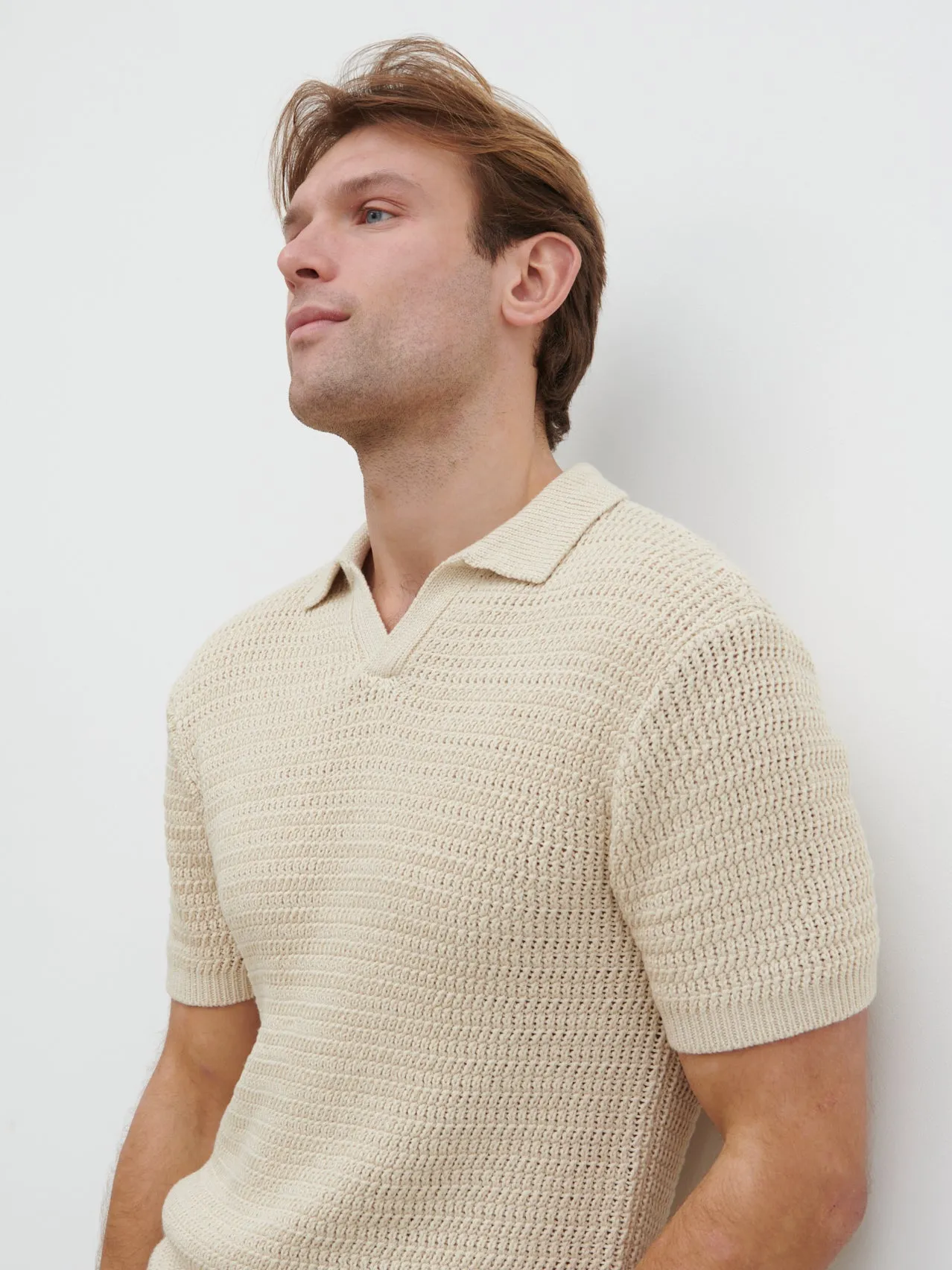Charles Crochet Polo - Stone sold by NOBL
