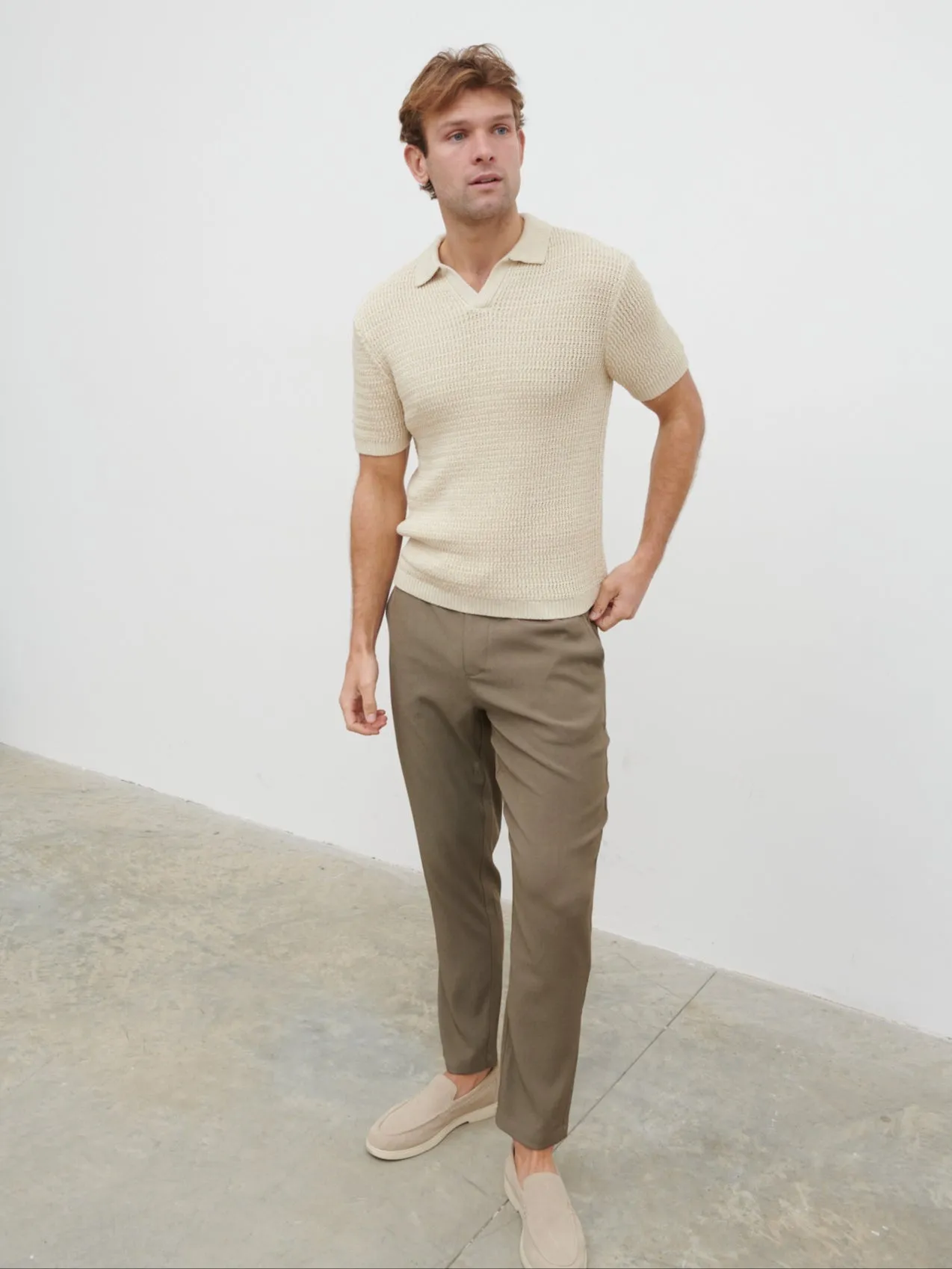 Charles Crochet Polo - Stone sold by NOBL product image thumbnail 4