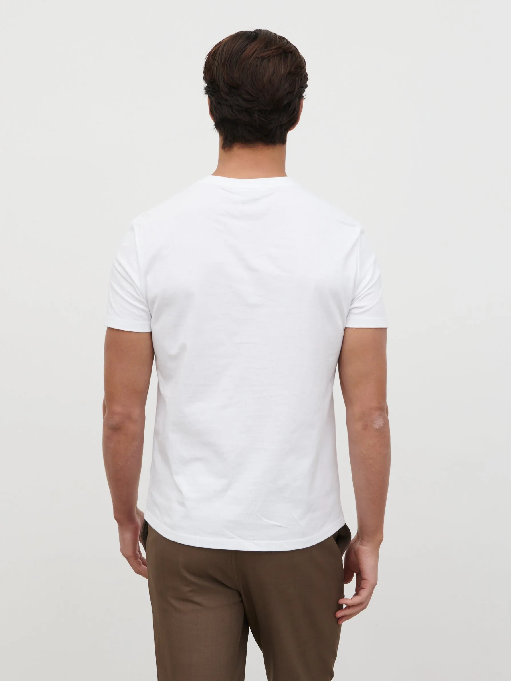 Rome Slim Fit T-Shirts 3 Pack - White sold by NOBL product image thumbnail 4